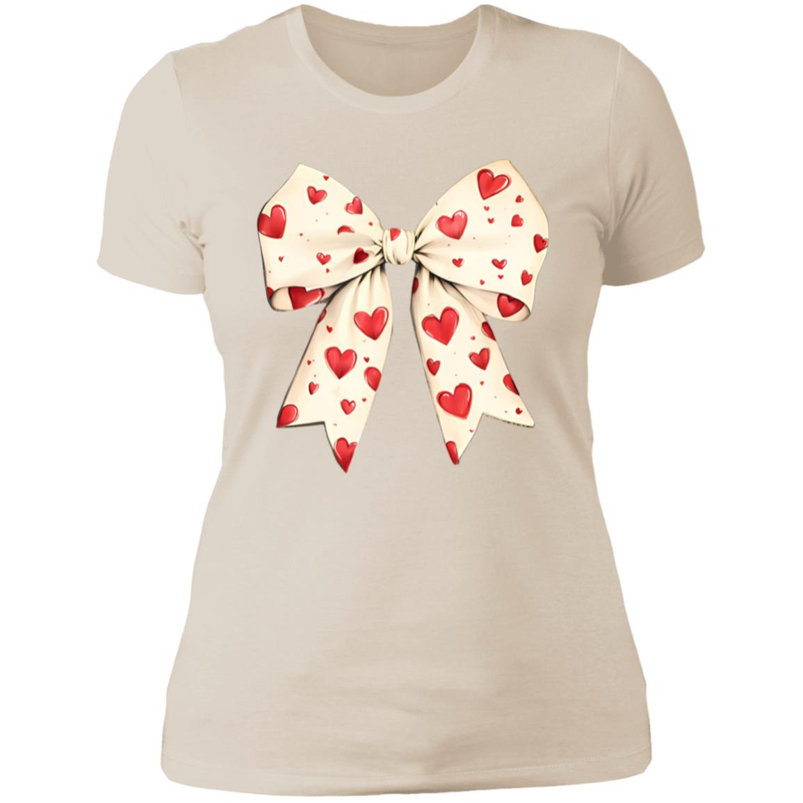 Large Bow with hearts - great for anytime wear -  Cream