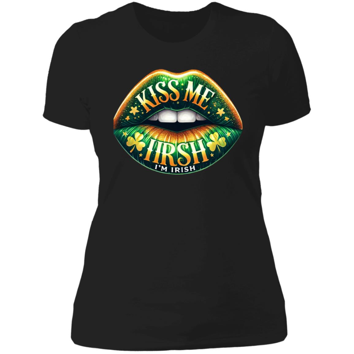 I'm Irish Kiss Me - NL3900 Ladies' Boyfriend - Black 