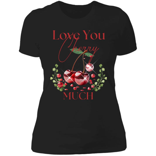 Love You CHERRY Much - NL3900 Ladies' Boyfriend - Black