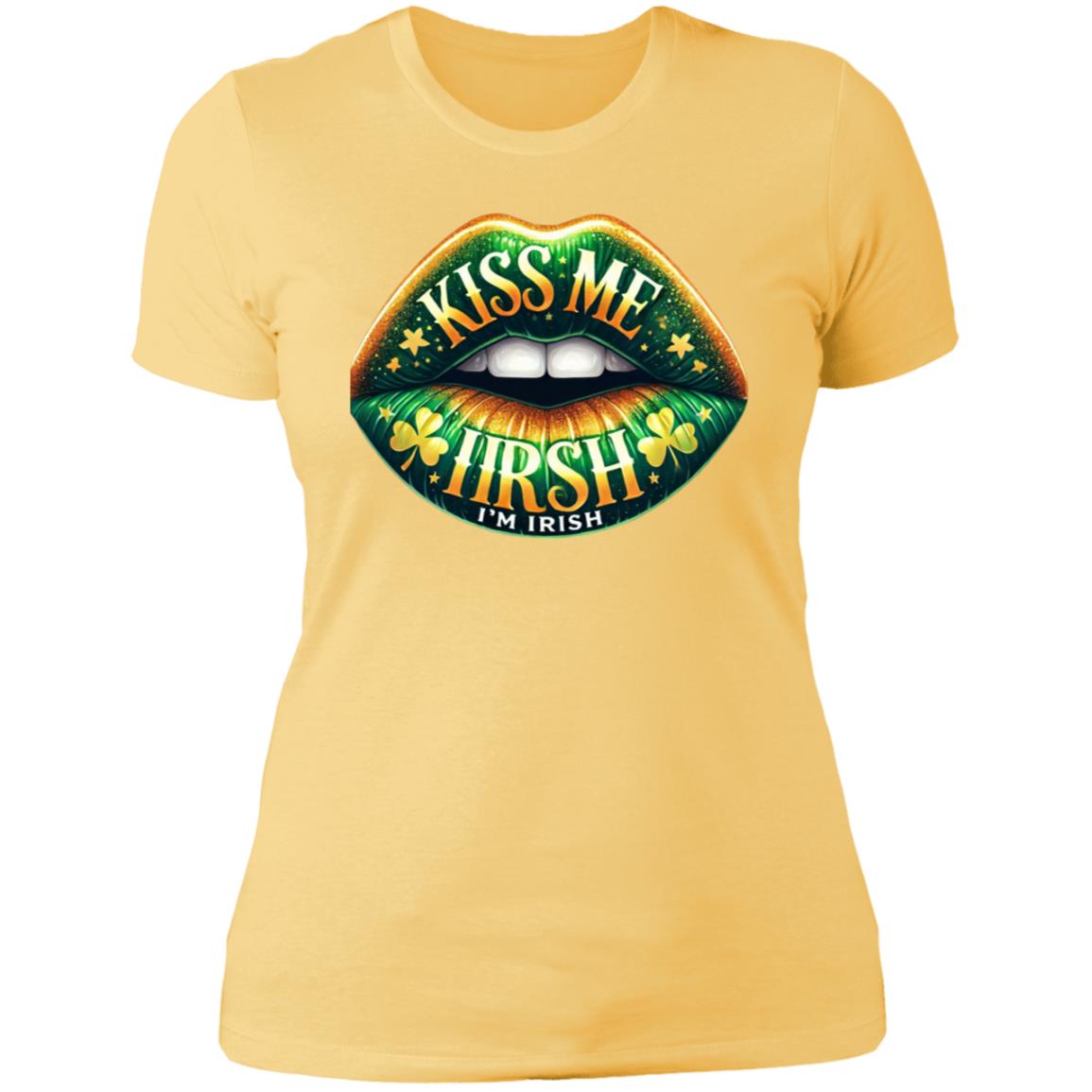 I'm Irish Kiss Me - NL3900 Ladies' Boyfriend - Yellow 