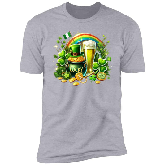 Find your POT OF GOLD - NL3600 Premium Short Sleeve - Lgt Gray