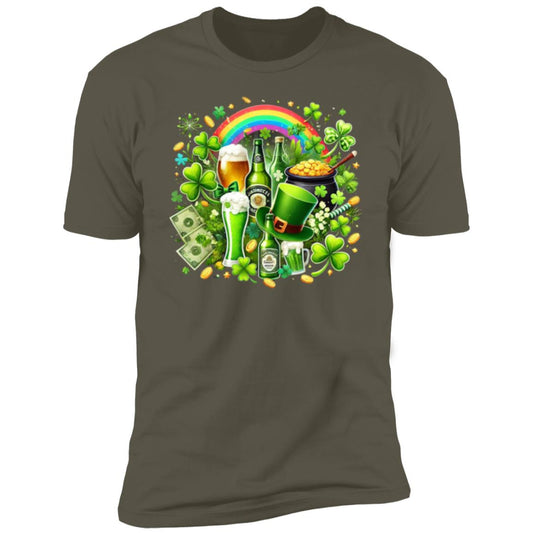 St. Patricks Day Men's TEES - NL3600 Premium Short Sleeve T-shirt - Dark Gray